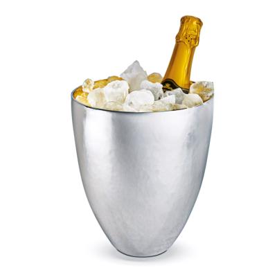 x Hammered Silver Wine Cooler 