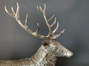 Large Cast Silver STAG