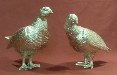 Y Pair Silver GROUSE - COMYNS