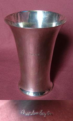 CHARLES BOYTON  Silver Vase / Beaker