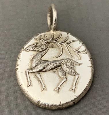 MALCOLM APPLEBY Silver STAG PENDANT