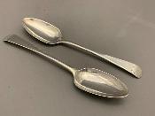 JERSEY Silver PAIR TEASPOONS - GEORGE MAUGER