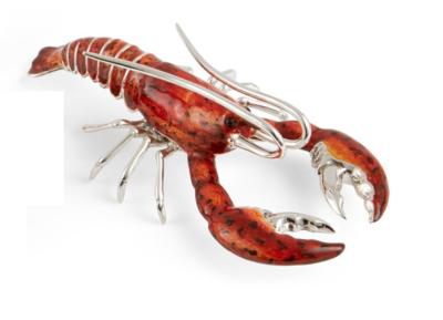 SATURNO Silver and Enamel LOBSTER