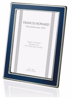 Silver and Blue Enamel Photograph Frame 