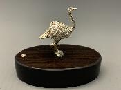 PATRICK MAVROS Silver PLACE CARD HOLDER - OSTRICH HEAD UP