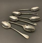 THEO FENNELL 6 Silver TEA SPOONS