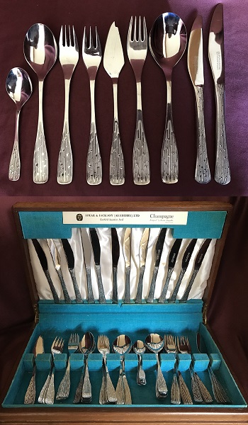 BRIAN ASQUITH 'CHAMPAGNE' 6 Place CUTLERY CANTEEN