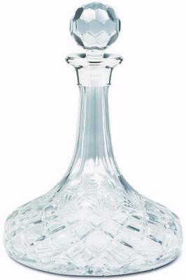 Silver and Cut Glass SHIP'S DECANTER