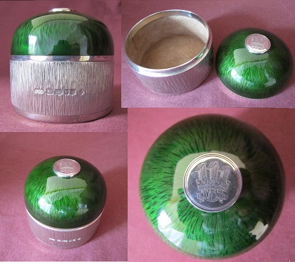 GERALD BENNEY Silver and Enamel Box PRINCE CHARLES