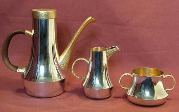 CHRISTOPHER  LAWRENCE 3 Piece Silver Coffee Set