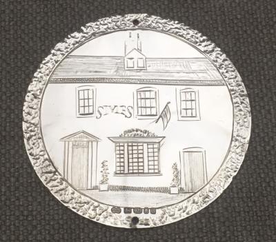 Company logo silver engraving