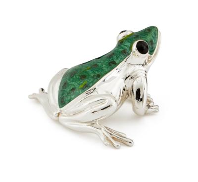 SATURNO Silver and Enamel FROG - Large