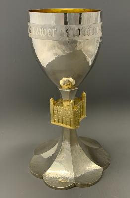 ROBERT WELCH Silver GOBLET - TOWER of LONDON