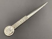 SIMON BENNEY Silver  LETTER OPENER - PRINCE of WALES