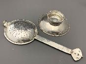 MICHAEL BOLTON Silver TEA STRAINER on STAND