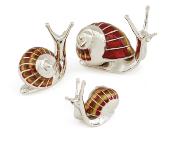 SATURNO Silver and Enamel Snail