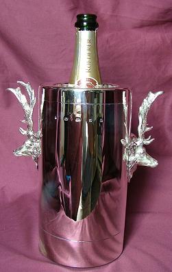 x Silver STAG WINE COOLER