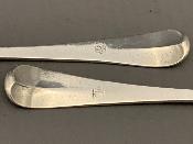 JERSEY Silver PAIR TEASPOONS - GEORGE MAUGER