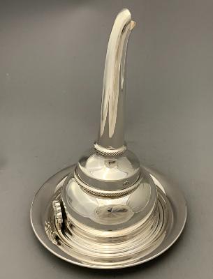 Silver WINE FUNNEL on STAND