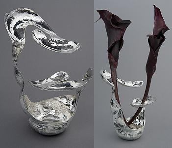 NDIDI EKUBIA Silver Flamingo Vase
