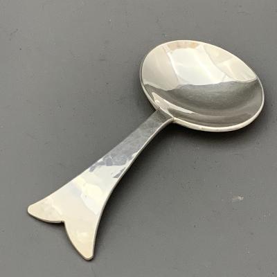 MALCOLM APPLEBY Silver FISHTAIL CADDY SPOON