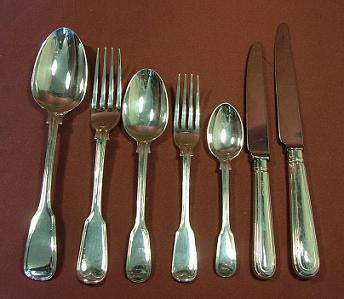 Silver FIDDLE & THREAD PATTERN CUTLERY - STYLES SILVER of HUNGERFORD ...