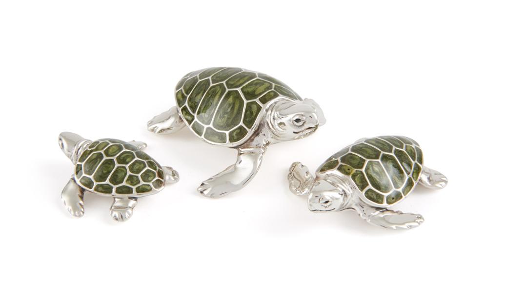 SATURNO Silver and Enamel TURTLE STYLES SILVER of HUNGERFORD